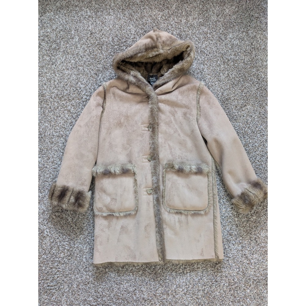 Dennis Basso Faux Fur Coat XS Animal Design Longline Luxury Outerwear Reversible